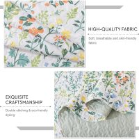 Travan 3-Piece Quilt Set Quilted Bedspread Lightweight Coverlet Set Garden Style Floral Printed Oversized Quilted Bedding Set with Shams for All Season, Exquisite, King Size - Image 4