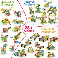 199PCS Building Blocks STEM Toys for 3 4 5 6 7 8+ Year Old Boy Girl Birthday Gifts Preschool Educational Building Toys for Kids Ages 3-5 4-8 5-7 6-8 Erector Sets Stem Kits Activities Creative Games - Image 3