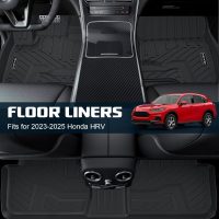 Floor Mats & Cargo Liner for 2023-2025 2026 Honda HR-V All Weather Protection TPE Rubber Floor Liners & Trunk Mat for Honda HRV 2026 Accessories, Odorless Anti-Slip, Black - Image 4