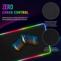Large RGB Gaming Mouse Pad -15 Light Modes Touch Control Extended Soft Computer Keyboard Mat Non-Slip Rubber Base for Gamer Esports Pros 31.5X11.8 - Image 8