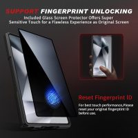 TONGATE Magnetic for Samsung Galaxy S25 Ultra Case with Privacy Screen Protector, [Compatible with MagSafe][Camera Protective Cover][Military-Grade Protection] Ring Stand Phone Case S25 Ultra, Black - Image 8