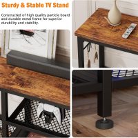 Furologee TV Stand for TVs up to 55 Inch, Entertainment Center with Open Storage Shelves, Media Console Table with Soundbar Shelf for Living Room, Bedroom, Rustic Brown - Image 6