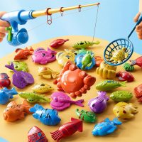 Magnetic Fishing Game Toys for Kids Toddlers 3-5 4-8, Water Table Bathtub Toys with Pole Rod Net Plastic Floating Fish, Water Bath Pool Outdoor Toys for Kids Toddlers Baby Age 3 4 5 6 7 8 Year Old - Image 9