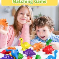 26PCS Dinosaur Alphabet Learning Toys for Toddlers Kids 3-5, Montessori Educational Toys Gifts for 3 4 5 Year Old Boy Girl, Preschool Learning Activities, Double Sided ABC Matching Game - Image 2