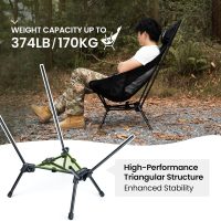 OneTigris Tigerblade High Back Camping Chair with Pillow Design, Comfortable Widened Seat Folding Chair - Image 5