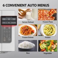 Toshiba ML-EM62P(SS) Large Countertop Microwave with Smart Sensor, 6 Menus, Auto Defrost, ECO Mode, Mute Option & 16.5" Position Memory Turntable, 2.2 Cu Ft, 1200W, Stainless Steel - Image 5