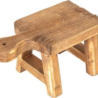 Creative Co-Op Small Wood Pedestal with Handle - Image 2