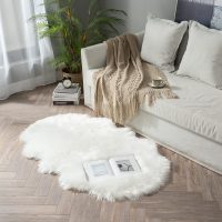 MIULEE Luxury Soft Fluffy Area Rug 3x5 Feet, Faux Fur Sheepskin Rug Decorative Plush Shaggy Carpet for Christmas Decor Bedside Sofa Floor Nursery, White - Image 7
