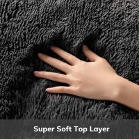 Ophanie Black Area Rugs for Bedroom Living Room, 4x6 Fluffy Fuzzy Shag Shaggy Carpet Soft Plush Furry Bedside Rug, Indoor Floor Rug for Kids Girls Boys Home Decor Aesthetic, Dorm Nursery - Image 2