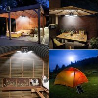 Aqonsie Solar Shed Light Outdoor Indoor, 176LED Solar Powered Motion Sensor Pendant Light Daytime Available, Solar Indoor Lights with 5 Lighting Modes & Remote for Shed Gazebo Barn Garage Home - Image 6