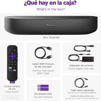 Roku Streambar 4K HDR Streaming Device & Premium Soundbar All in One (Spanish Edition) | Roku Streambar Dispositivo 4K HDR de Streaming y barra de sonido Premium Todo en uno con Control remoto de voz - Image 11