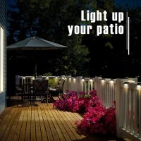 GIGALUMI Led Solar Deck Lights, 16 Pack Waterproof for Outdoor Stairs, Step, Fence, Railing, Yard and Patio (Warm White) - Image 6