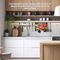SYLVOX 15.6" Flip-Down TV for Under Cabinet, 12-Volt Small TV with 90-Degree Rotation, Digital Noise Reduction, and Storage Design for Kitchen, Bedroom, RV, and Yacht - Image 5
