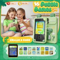 Kids Smart Phone Toys for Boys,Dinosaurs Gift Toys for Boys Ages 3-9 Christmas Birthday Gifts Mini Smart Phone Toys With 2.8" Touchscreen 16 Learning Games Dual Camera Music Player, 8G SD Card - Image 4