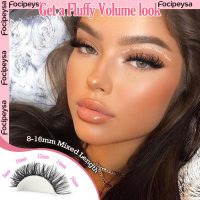 Volume Lash Extension Mink Thick Cluster Eyelash Extensions 10-18mm Lash Clusters Individual Lash Extensions DIY Clusters Lashes Extension at Home by Focipeysa (300pcs-70P+80P+90P 10-18mm) - Image 8