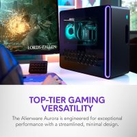 Alienware Aurora Gaming Desktop ACT1250 - Intel Core Ultra 7 265KF Processor, Liquid Cooled, NVIDIA GeForce RTX 5070, 32GB DDR5 RAM, 2TB SSD, 1000W Platinum Rated PSU, Win 11 Home - Clear Panel - Image 2