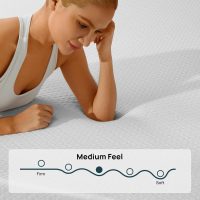 Seventable Full Size Mattress, 8 Inch Cooling Gel Memory Foam Mattress in a Box, Medium Firm, Fiberglass Free, Pressure Relief & Breathable, CertiPUR-US Certified, White - Image 3