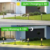 Solar Lights Outdoor, 12 Pack Waterproof Solar Landscape Lighting for Pathway Garden Yard Path Walkway Driveway Lawn Patio Outside Decor, Warm White - Image 7