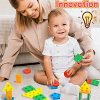 Montessori Toys for 1 2 3 Year Old Boys Girls Gifts, Wooden Shape Sorter Toys for Ages 2-4, Toddler Learning Toy Puzzles Birthday Gift Ages 1-3 - Image 4