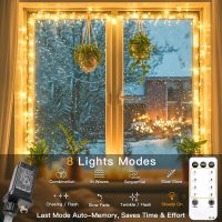 suddus Indoor String Lights with Remote, Warm White Christmas Lights Plug in with Timer, 33ft 100 LED Twinkle Fairy Lights for Bedroom Xmas Tree Wreath Patio Garden Party Spring Outdoor Decorations - Image 3