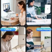 Adjustable Foldable Laptop Stand, Portable Ergonomic Computer Stand for Laptop, Compatible with 10 to 15.6 Inches Notebook Computers - Image 9