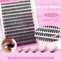 FADLASH DIY Lash Clusters Individual Eyeslash Extensions 40D Volume Eyelash Clusters Soft Band Wispy Natural Eyelash Extension Large Tray (40D-0.07-D, 8-16mm) - Image 4