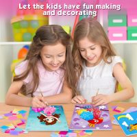 Poke Art Kit for Girls - No Mess Art Craft Activity, DIY Poke Hands Art for Kids, Creative Sensory Toy Set, Birthday Xmas Gifts for Ages 3 4 5 6-8 Year Old Girls Toys - Image 6