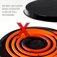 Reston Lloyd, Burner Covers For Electric Stovetop, Decorative Lightweight Tin Covers, Set of 4 (2-8 inch & 2-10 inch), Conceals Messy Drip Pans, Stainless Steel Color - Image 6