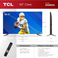 TCL 65-Inch Q68 QLED Pro 4K UHD Smart TV with Google TV (65Q681G, 2024 Model) Dolby Vision, Dolby Atmos, HDR Pro, Game Accelerator up to 120Hz, Voice Remote, Works with Alexa, Streaming Television - Image 3