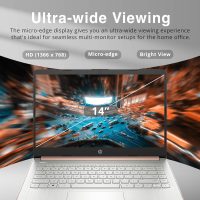 HP Stream 14" HD BrightView Laptop, Intel Celeron N4120 Processor, 16GB RAM, 64GB SSD, Intel UHD Graphics, 720p Webcam, WiFi, HDMI, Win 11 S, Gold (Renewed) - Image 3