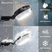150W 20000LM LED Barn Lights Outdoor, Dusk to Dawn Outdoor Lighting with 150° Adjustable Photocell, Pole Light 6500K Flood Light, IP66 Waterproof Area Street Light for Garage Warehouse Yard - Image 5