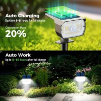 nipify Solar Lights Outdoor Waterproof, Motion Sensor Spot Lights- 4 Pack/56 LED/3 Modes Solar Powered Spotlights 2-in-1 Auto On/Off Landscape Lighting for Outside Yard Wall Garden, Cool White - Image 2