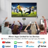 4K 1080P Wireless HDMI Display Adapter, WiFi Streaming Movies, Shows Receiver for i-Phone, i-Pad, Android, Tablet, Laptop, Window to HDTV/Monitor/Projector, Compatible Miracast, Air Play, DLNA - Image 4
