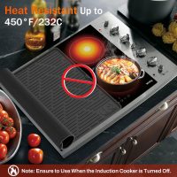 Stove Top Covers for Electric Stove, 28"x20" Premium Heat Resistant Silicone Glass Stove Top Mat, Scratch Proof RV Kitchen Cooktop Protector Mat, Easy to Clean -Black - Image 4