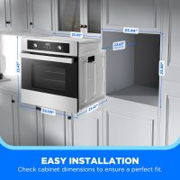 Midea 24" Mechanical Single Wall Oven, 2.5 Cu. Ft.-Capacity, Built-in Oven with 8-in-1 Cooking Modes, Stainless Steel - Image 5