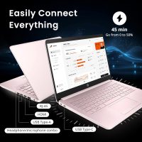 HP Flagship 14" Laptop with 1 Year Office 365 | 16GB RAM | 1.22TB Storage(64GB eMMC & 160GB Docking Station & 1TB Cloud Storage) | Intel 4-Core Processor| Webcam | Wi-Fi | Windows 11 | Pink - Image 9