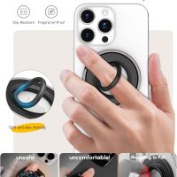 [2025 Newest] Magnetic Phone Grip for MagSafe Ring Holder, Magnet Phone Grip Stand Finger Kickstand Two-Sided Magnetic Compatible with iPhone 17 Pro/Max 16 15 14 13 12 11 Plus&Android - Image 4