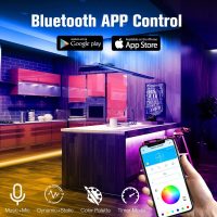 DAYBETTER LED Strip Lights 200 ft (2 Rolls of 100 ft), Smart App Control Lighting Bedroom Rome Decor with Remote, RGB Music Sync Color Changing LED Lights for Party - Image 2