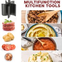 Meat Chopper, Hamburger Grinder, Premium Heat Resistant Smasher for Ground Beef, Burger Grinder Nylon Potato Mix Tool, Meat & Poultry Tenderizers-Black - Image 3