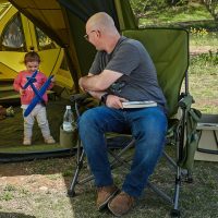 TIMBER RIDGE Oversized Folding Camping Chair High Back Heavy Duty for Adults Support up to 500lbs with Cup Holder, Side Pocket Cooler Bag - Image 6