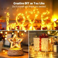 Minetom Fairy Lights Plug in, 33Ft 100 LEDs Waterproof Silver Wire Firefly Lights, Adaptor Included, Starry String Lights for Wedding Indoor Outdoor Christmas Patio Garden Decoration, Warm White - Image 3