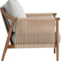 CHITA Braid Armchair, Modern Accent Chair for Living Room, Light Grey - Image 5