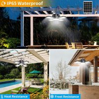 Aqonsie Solar Shed Light Outdoor Indoor, 176LED Solar Powered Motion Sensor Pendant Light Daytime Available, Solar Indoor Lights with 5 Lighting Modes & Remote for Shed Gazebo Barn Garage Home - Image 5