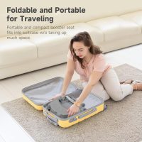 YOLEO Baby High Chair Booster Seat for Dining Table, Adjustable Height Travel Foldable High Chairs with Tray - Image 3
