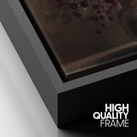 SIGNFORD Framed Canvas Print Wall Art Rustic Berries in Vase Traditional Still Life with Warm Tones Illustrations Modern Art Decorative Relax/Calm for Living Room, Bedroom, Office - 24"x36" Black - Image 5