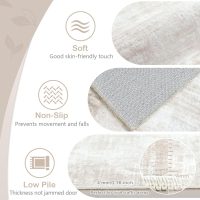 Area Rugs 6x9 Living Room: Washable Rug Modern Abstract Large Rug Soft Non Slip Neutral Rugs Stain Resistant Indoor Carpet for Bedroom Kitchen Dining Room Table Nursery Home Office Rugs(Beige,6'x9') - Image 6