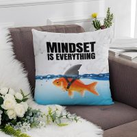 Inspirational Positive Gifts Pillow Covers 18x18, Mindset is Everything Decorative Throw Pillow Covers Pillowcases for Home Bedroom Living Room Decor - Image 2