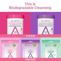 Almay Biodegradable Makeup Remover Pads, Micellar Gentle, Hypoallergenic, Fragrance-Free, Dermatologist & Ophthalmologist Tested, 120 Count - Image 7