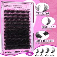 Yawamica Fluffy Lash Clusters Thick 200D Volume Eyelash Clusters 14-20mm Wispy Individual Lashes D Curly Cluster Eyelash Extensions 240pcs DIY Lash Extension for Beginners - Image 4