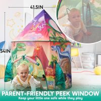 JOYIN Dinosaur Play Tent for Kids, Pop Up Play Tent for Boys & Girls, Kids Indoor Outdoor Dinosaur Playhouse Tent Set for Toddlers Birthday - Image 5